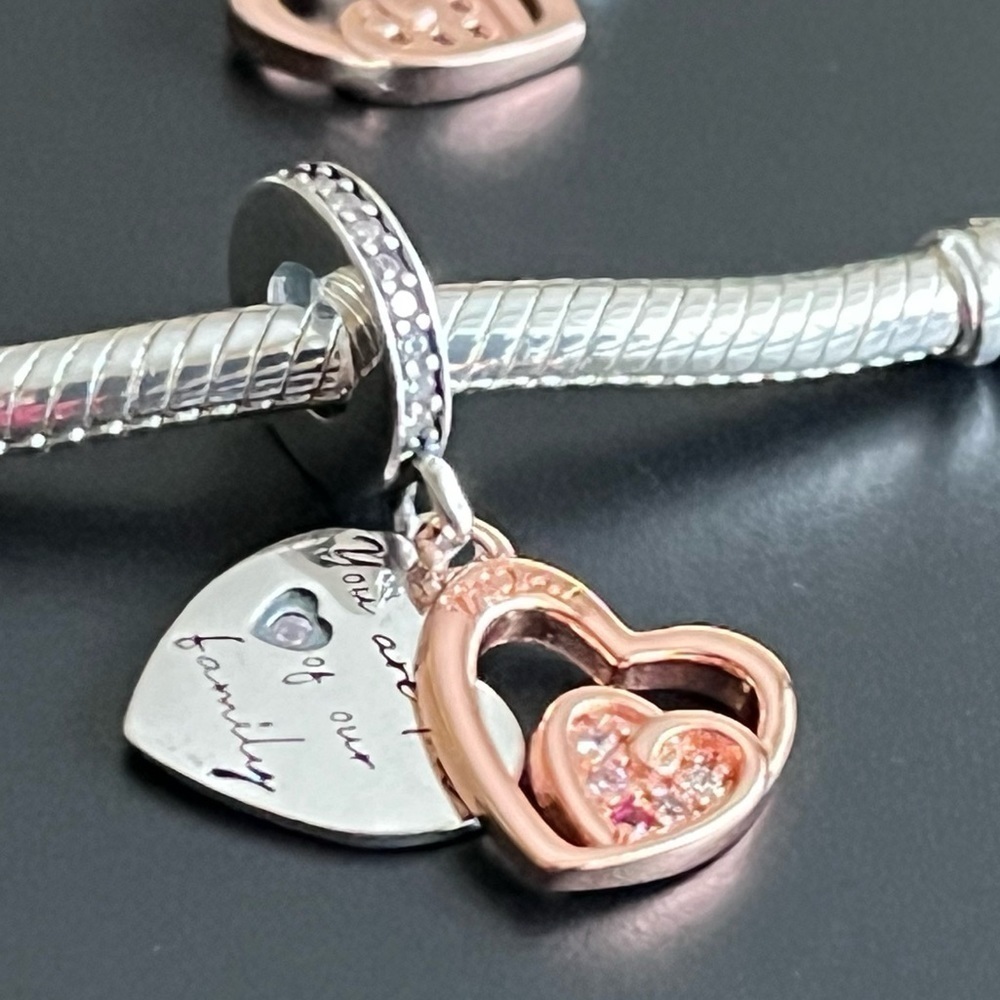 Rose Gold Plated Sterling Silver Tribute to Mom Charm